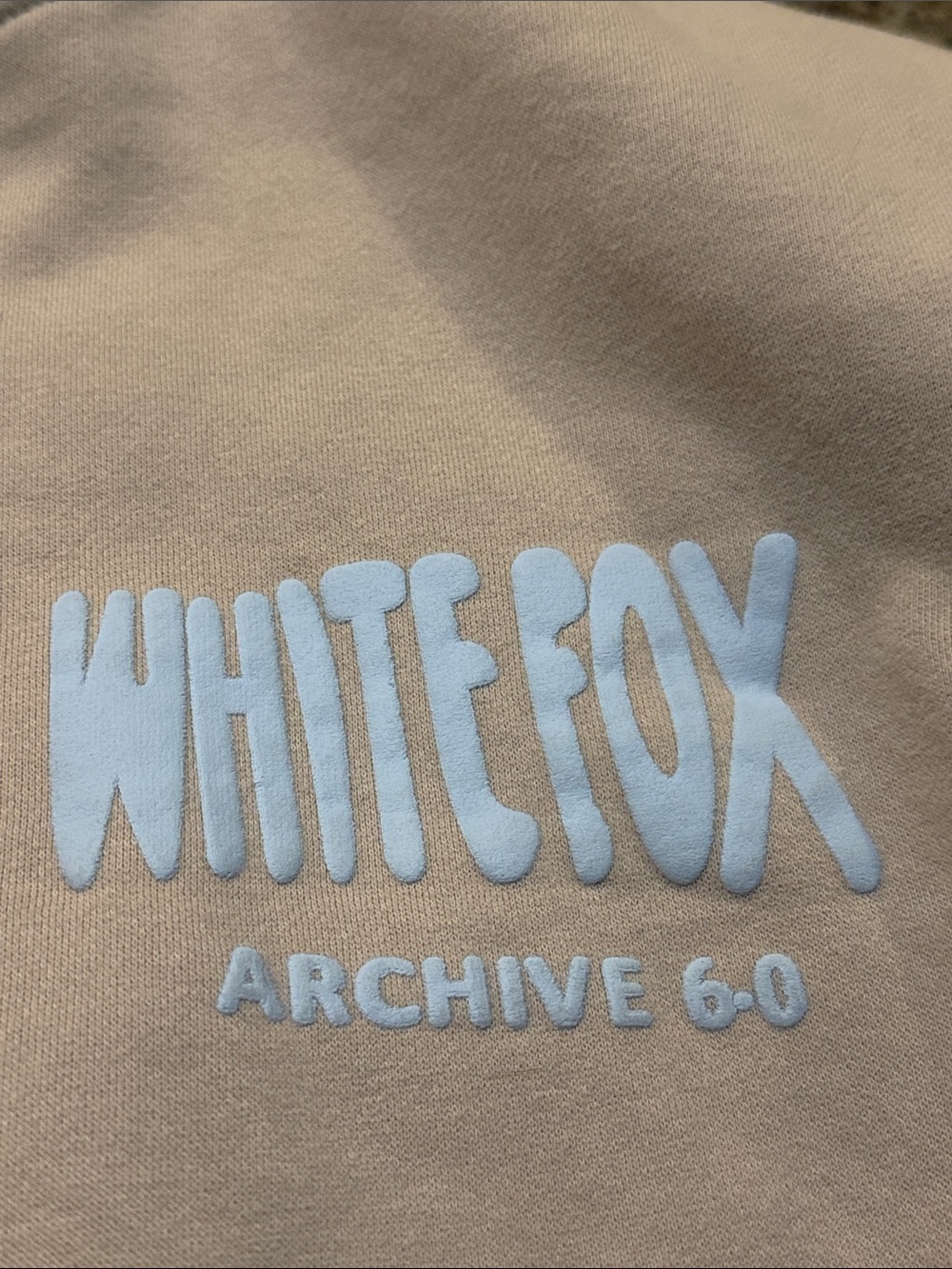 WHITEFOX Archive Co Beige Hoodie with White Logo - Picture 2 of 9